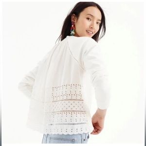 J. Crew sweatshirt with eyelet back detail